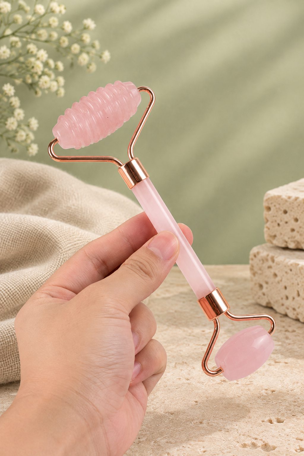 Rose Quartz Face Roller